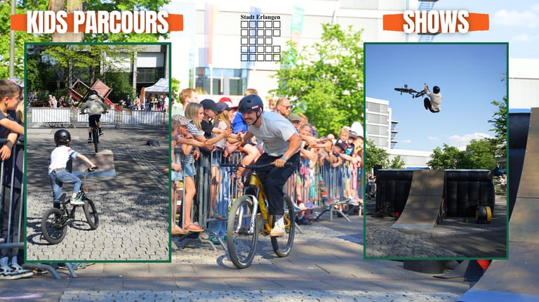 bmx & Mtb airbag show mieten - mobile rampen at Rädli erlangen