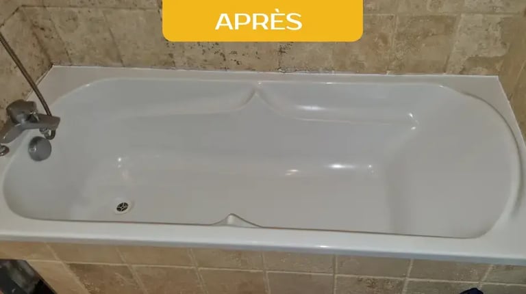 Après la reprise de joints silicone de baignoire à Belfort : étanchéité neuve et propre
