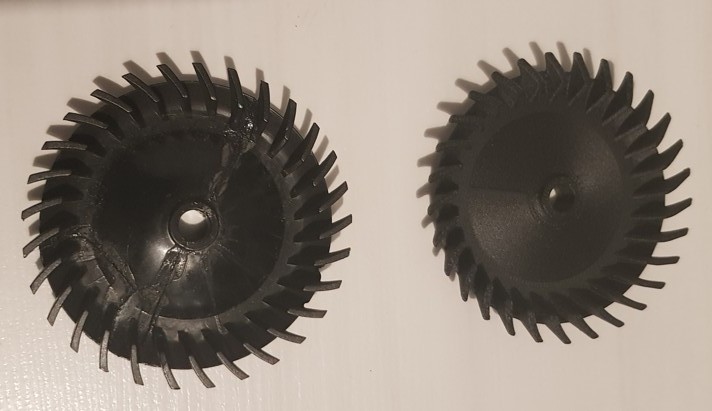 Repairing a kitchen appliance motor turbine