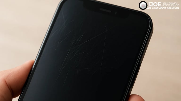 Ini adalah gambar dari Artikel iJOE - Apple Service Surabaya yang berjudul : Masalah Layar iPhone 12 yang Gampang Tergores