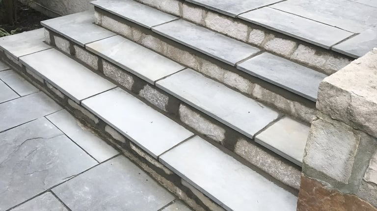 stone patio steps repair in Lake Geneva, Wisconsin