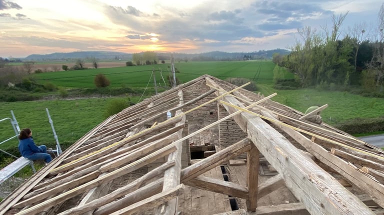 rénovation d'une charpente dans le Tarn