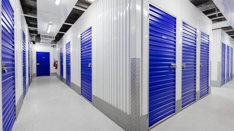 Steel locker system installation – Selfstore project Dubai by IN SAFE