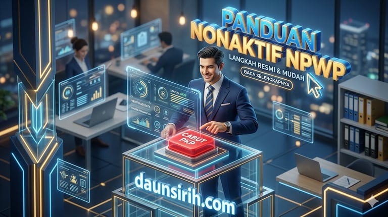 cara menonaktifkan npwp pkp