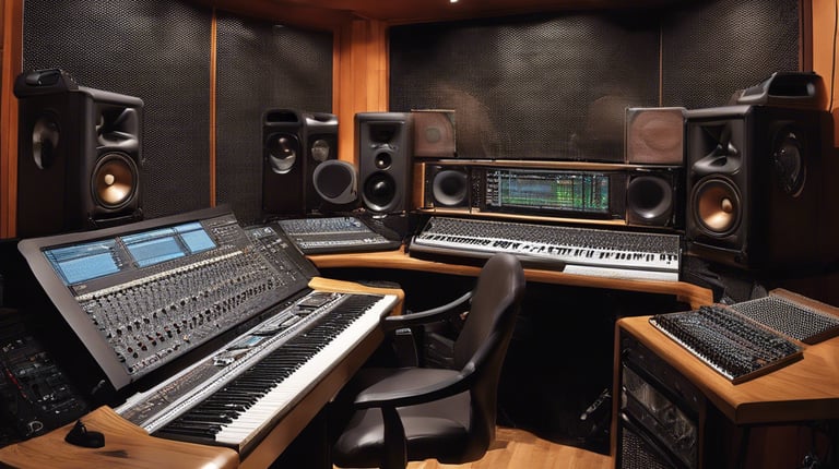 A sound board sitting on top of a wooden table