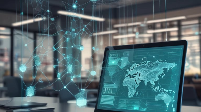 Community members interacting with AI-powered smart assistants on mobile devices.