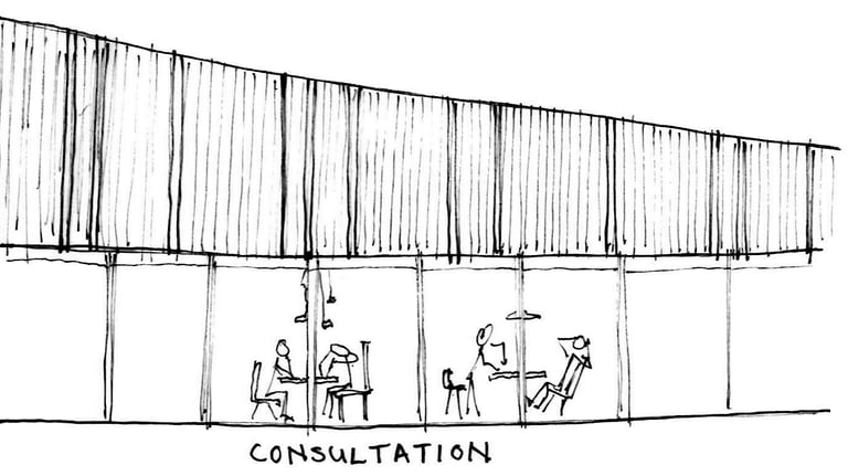 an architectural sketch