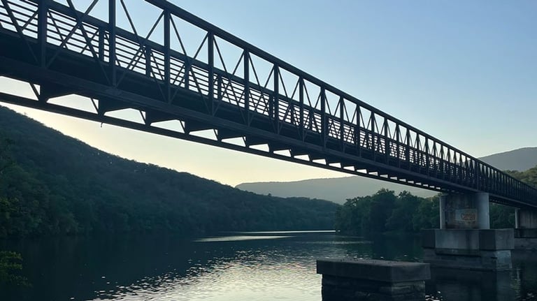 a bridge spanning a river
