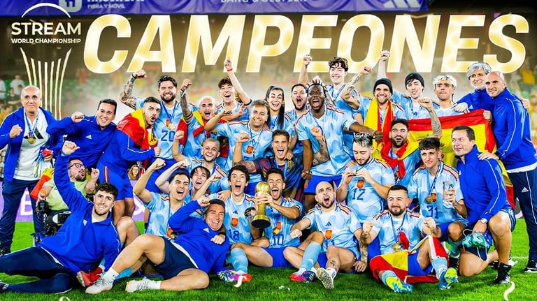 Evento con Adidas, mundial de creadores en directo con look Champions.