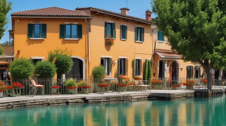 Sparkling clean tourist accommodation overlooking Lake Garda