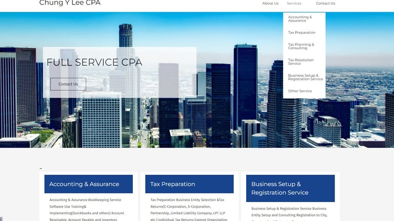 a website page with a cityscapeople website