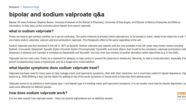 Screenshot of linked page