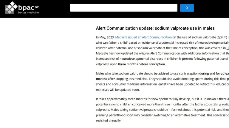Screen shot of linked web page
