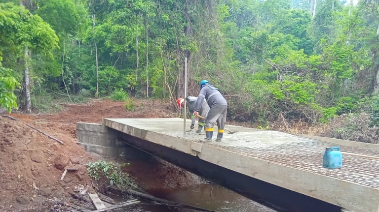 Construação de ponte pequena