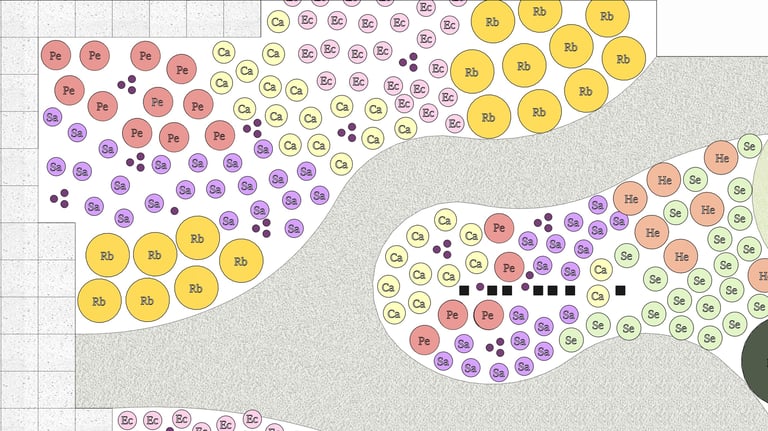 overzicht foto van beplantingsplan