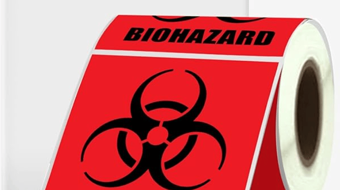 Biohazard Stickers Sign 2X2