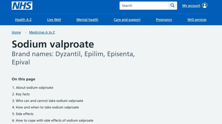 Screenshot of linked page