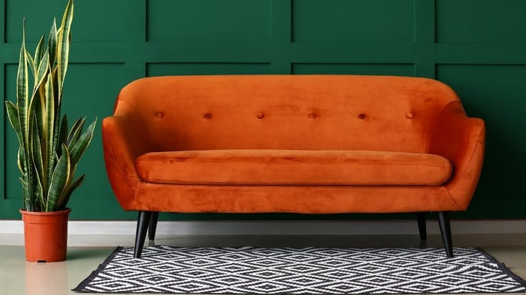 orange sofa