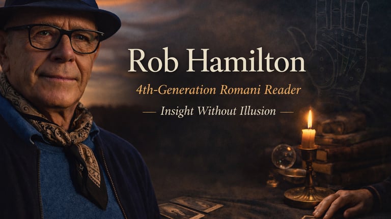 Rob Hamilton 4th generation Romani tarot and palm reader, northwich