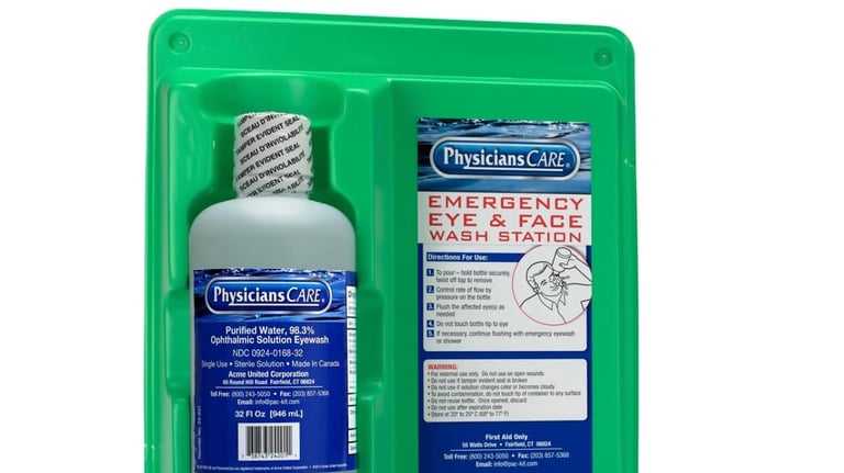 Single Bottle Eyewash Station