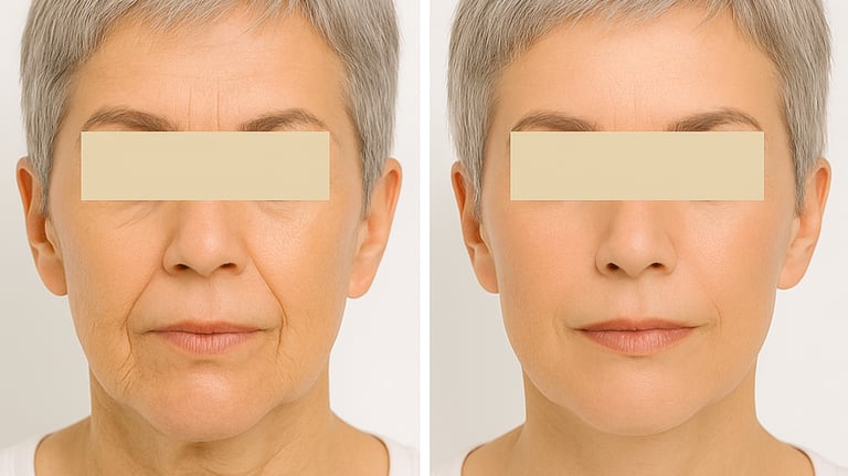 Resultado natural tras lifting facial natural aplicado por médicos estéticos AR Clinic.