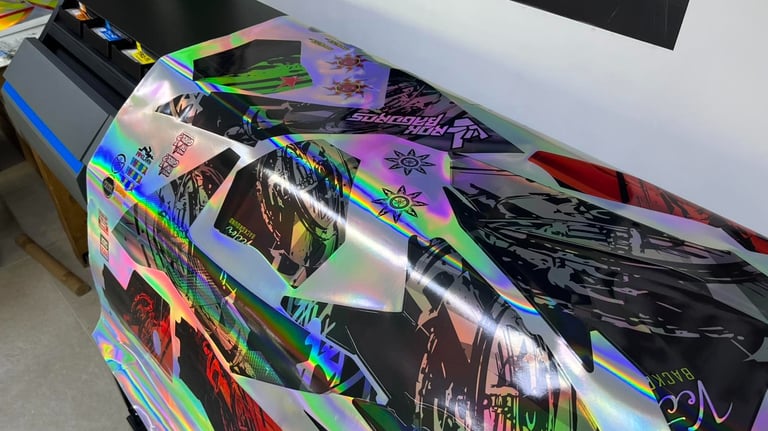 a large print of a large print on a table