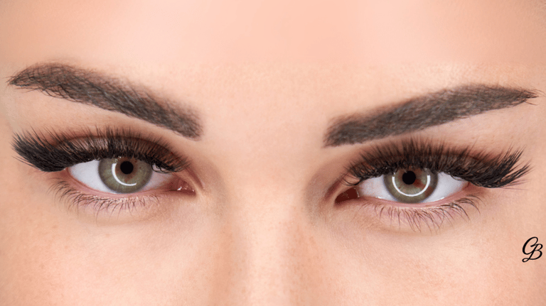 a woman with volume lash extensions