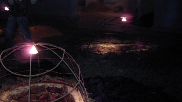 Installation Another installation: Reconstruction of Two Versions of Holes—Goethe Institute in Ale