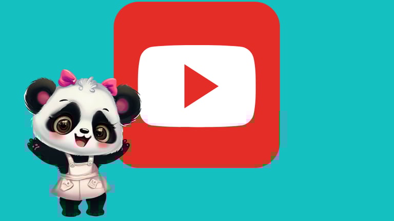 Nio Publishing character Olivia in front of the YouTube logo