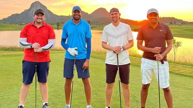 Guys on a golf holiday in Thailand curated by Francesco Luxury Travels Villas Weddings