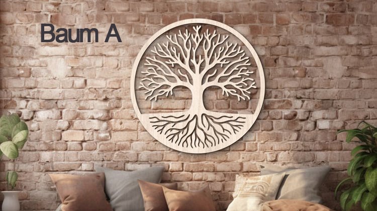 a couch with a tree in the middle of it