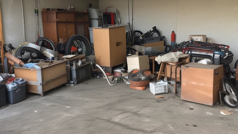 A clean, organized junk removal truck parked on a city street ready for the next job