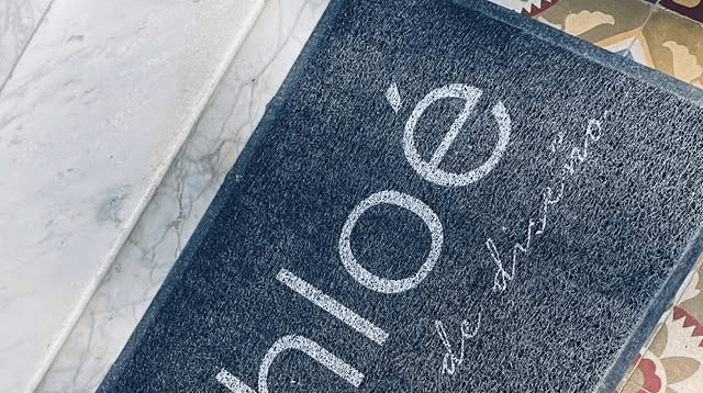 Felpudo-personalizado-logo-gastronomia-bazar-chloe