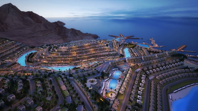 a large resort in a resort in the middle of a mountain | Nour Nagy Designs