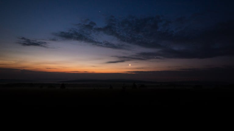 La lune dans les Fagnes