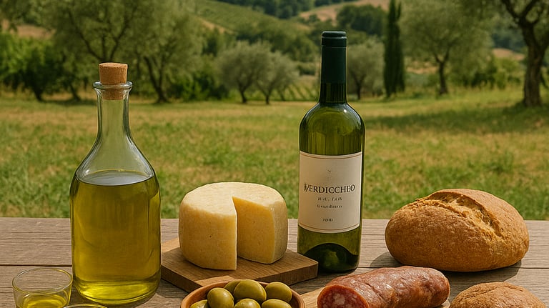 Assaggio olio extravergine oliva tipico Marche