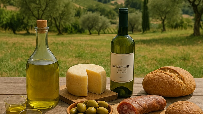 Assaggio olio extravergine oliva tipico Marche