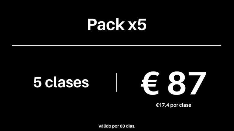 pack 5 clases