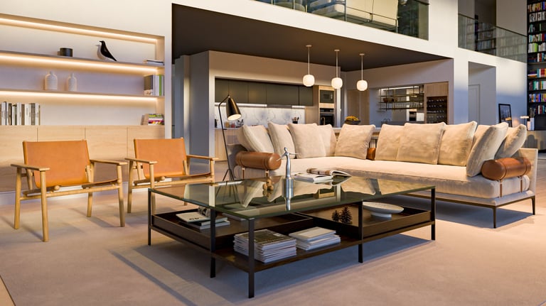great room ideas render