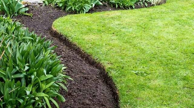 lawn & garden bed freshly edged
