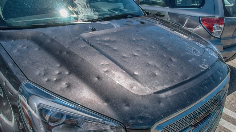 PDR efficiently repairs hail damage by gently pushing dents out without repainting.