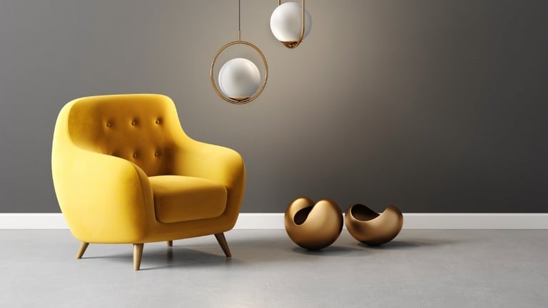 fancy yellow chair