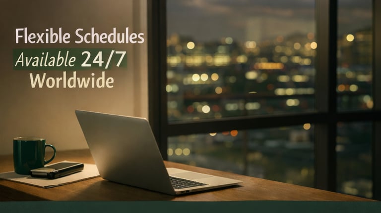 Flexible 24/7 online classes with global availability