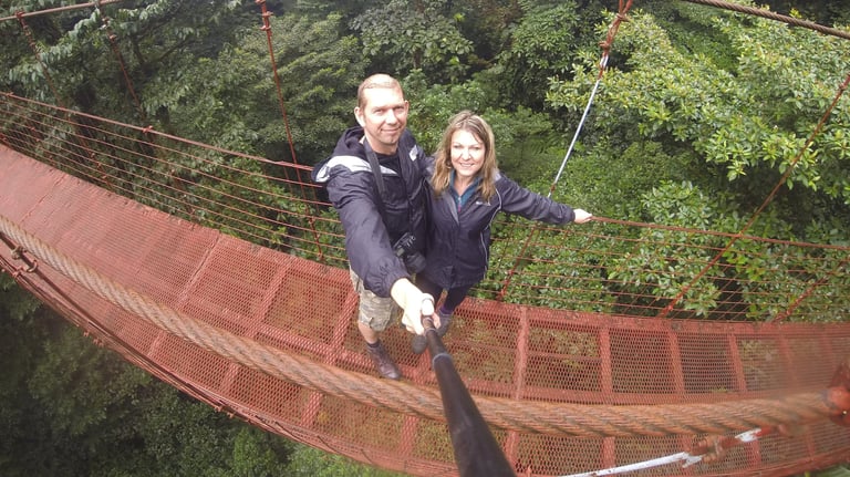 suspension bridge at the Monteverde Cloud Forest Reserve, Costa Rica