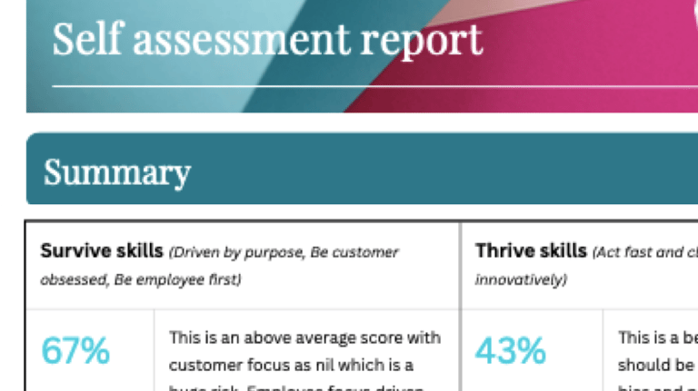 Self assessment report sample
