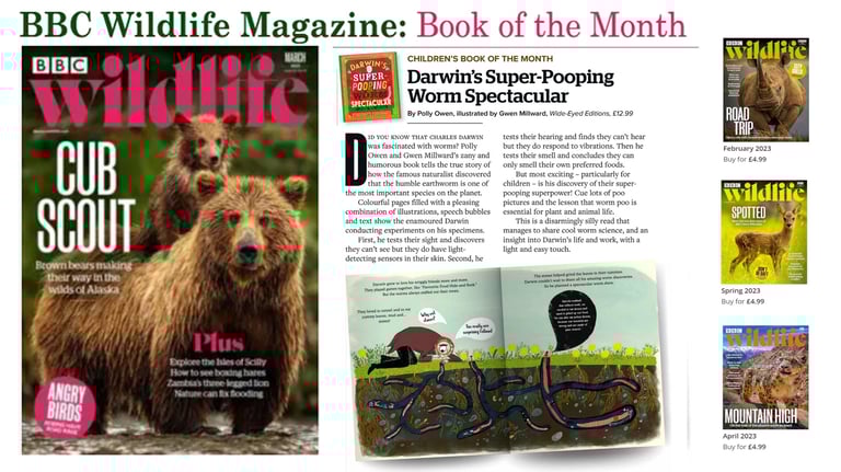 a magazine cover with a mum and baby brown bear