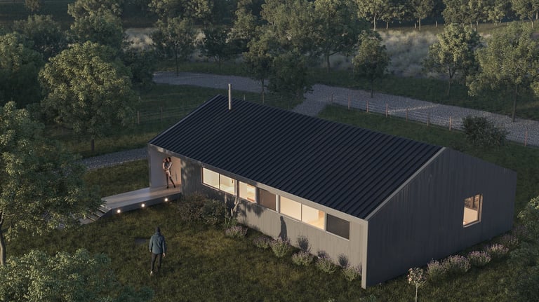 cabin forest render