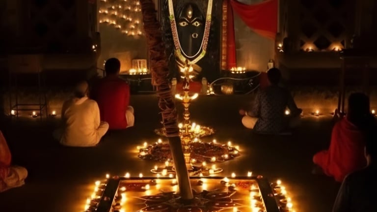 Pandit performing a traditional Vedic puja with full rituals