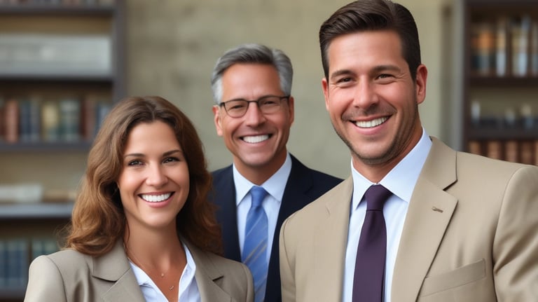 Smiling candidates and recruiters engaged in conversation during a property insurance hiring session