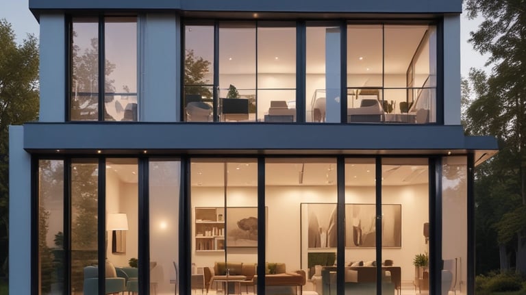 Minimalist dark mode interface showing clear pricing cards for window cleaning services